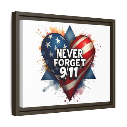 Never Forget 9/11 Framed Canvas Print