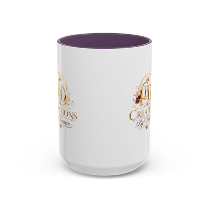 Accent Coffee Mug — Creations By Donece Logo Ceramic Mug (11/15 oz)