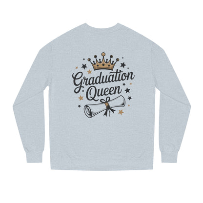 Graduation Queen Crewneck Sweatshirt — Crown & Diploma Celebration Pullover