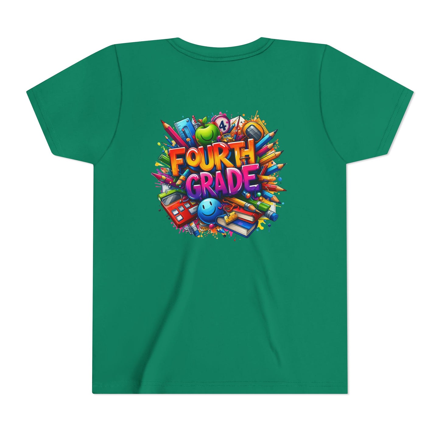 Fourth Grade Youth T‑Shirt – Colorful School Supplies Back to School Tee