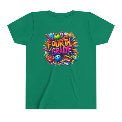 Fourth Grade Youth T‑Shirt – Colorful School Supplies Back to School Tee