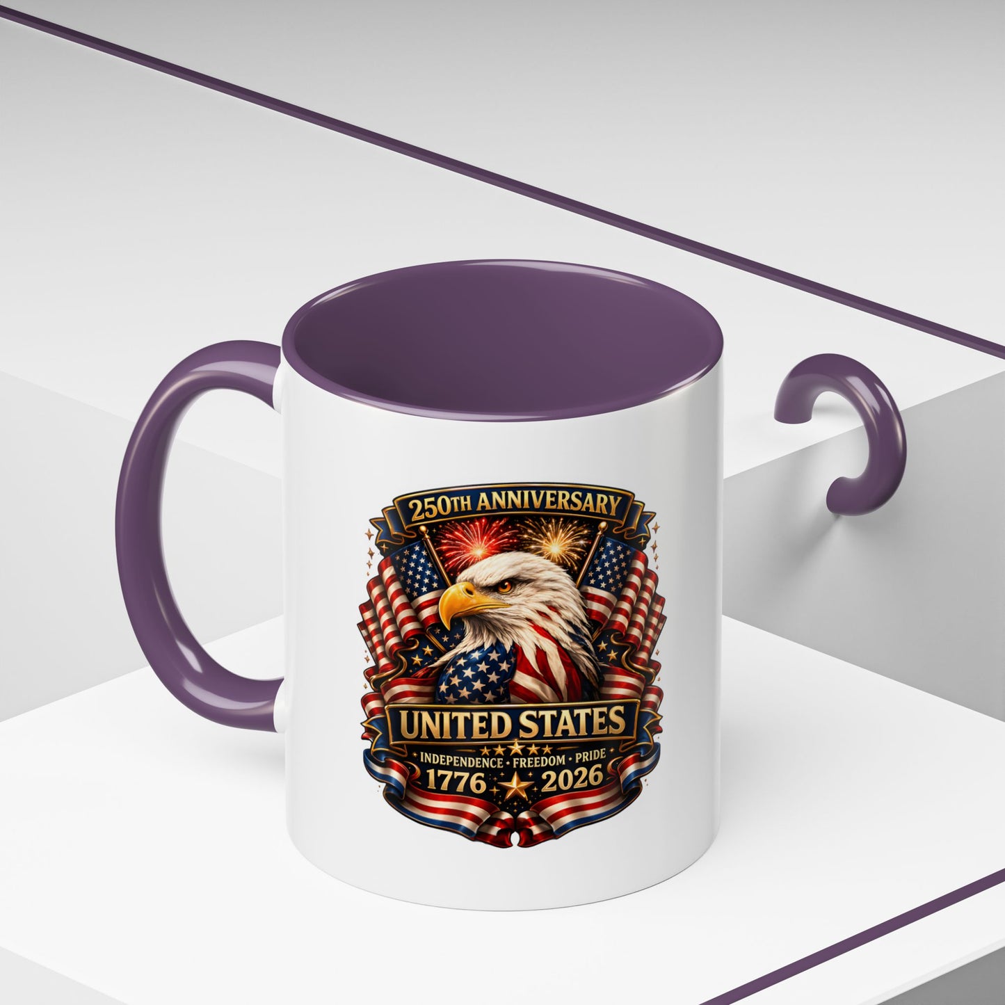 Patriotic Eagle Coffee Mug - United States 250th Anniversary 1776-2026