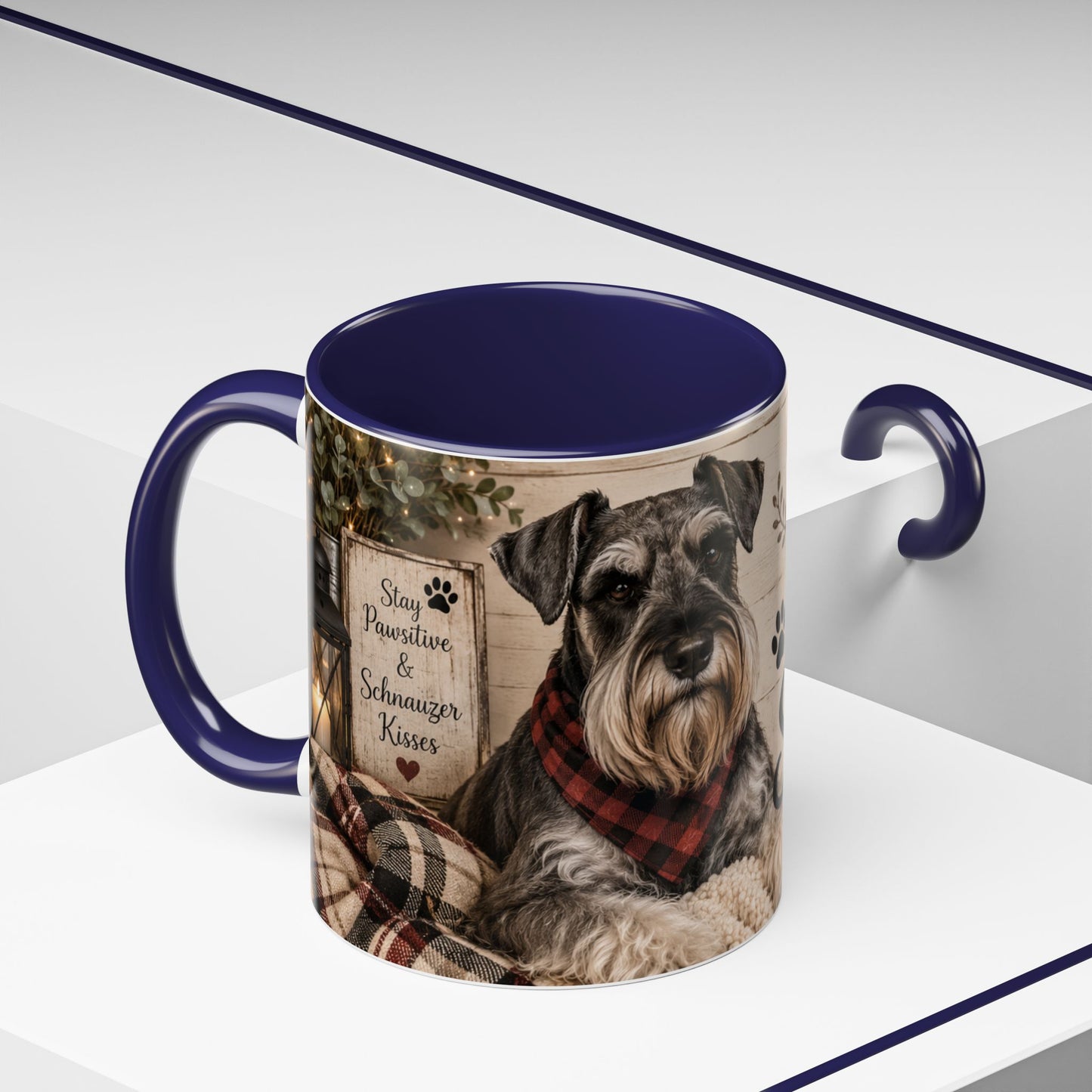 Standard Schnauzer Accent Coffee Mug — "Home Is Where My Standard Schnauzer Is"