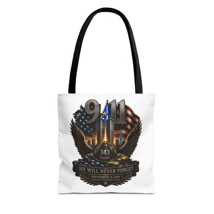 9/11 Memorial Tote Bag — "We Will Never Forget" Tribute Tote