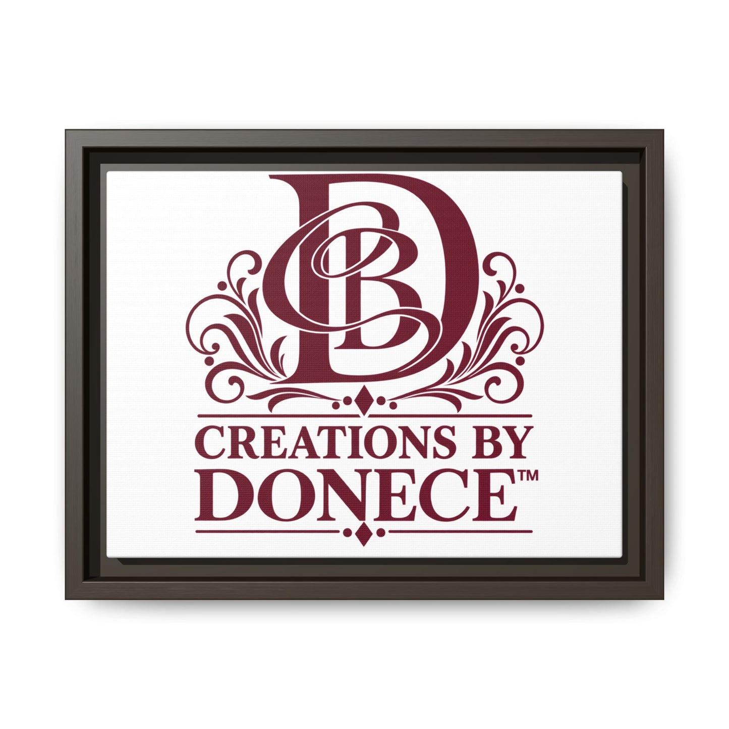 Framed Matte Canvas — Creations By Donece Logo Wall Art