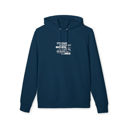 Nurse Word Cloud Hoodie — Strong Independent Motivated Loyal Selfless