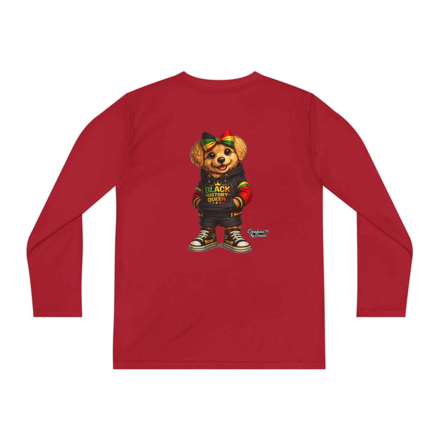 Youth Long Sleeve Tee — Rasta Bear 'Black History' Graphic