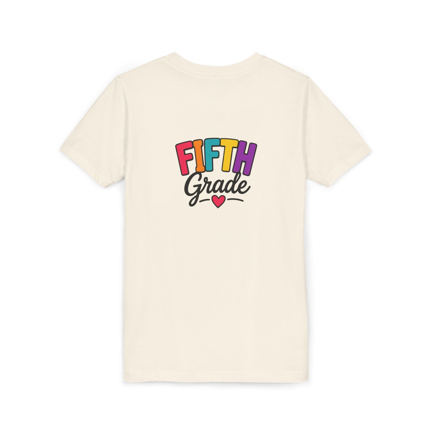 Fifth Grade Kids T‑Shirt – Colorful Back-to-School Tee with Heart