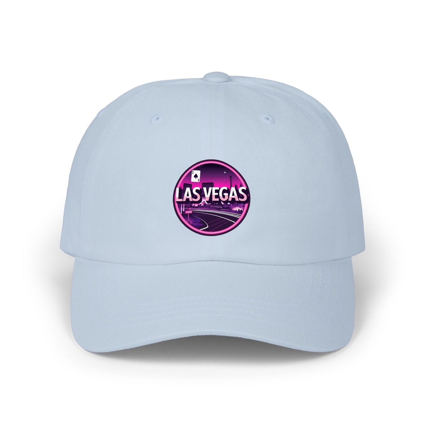 Las Vegas Vintage Patch Dad Cap — Retro Neon Casino Baseball Hat