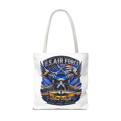 U.S. Air Force Aviator Tote Bag – 'Aim High' Military Pilot Design
