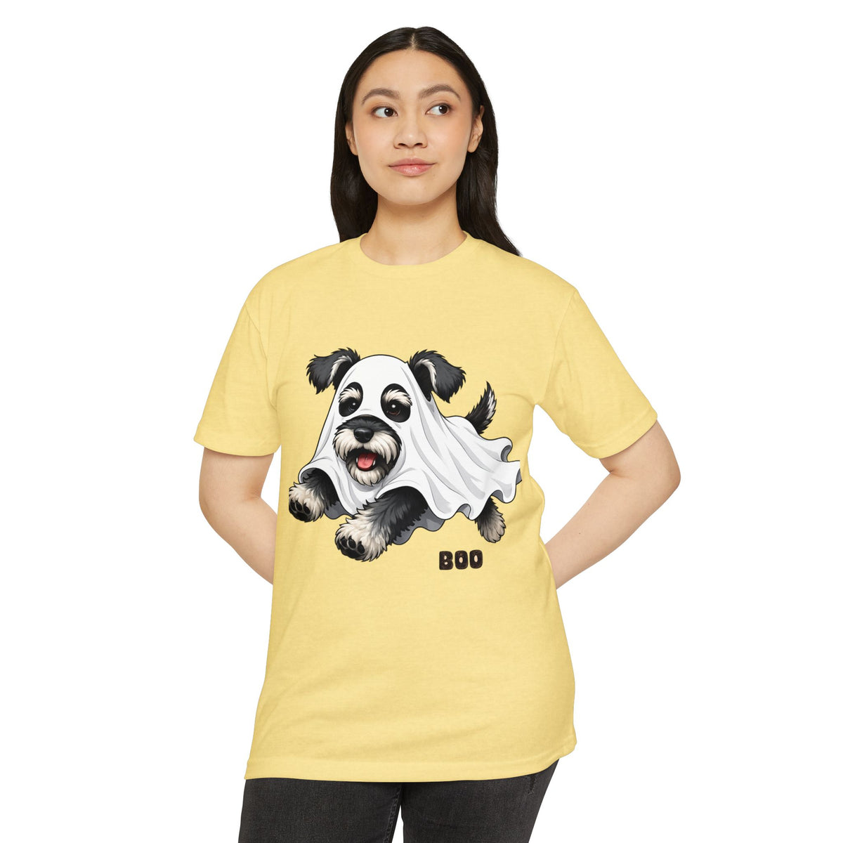 Cute Ghost Puppy T-Shirt — "Boo" Halloween Dog Tee