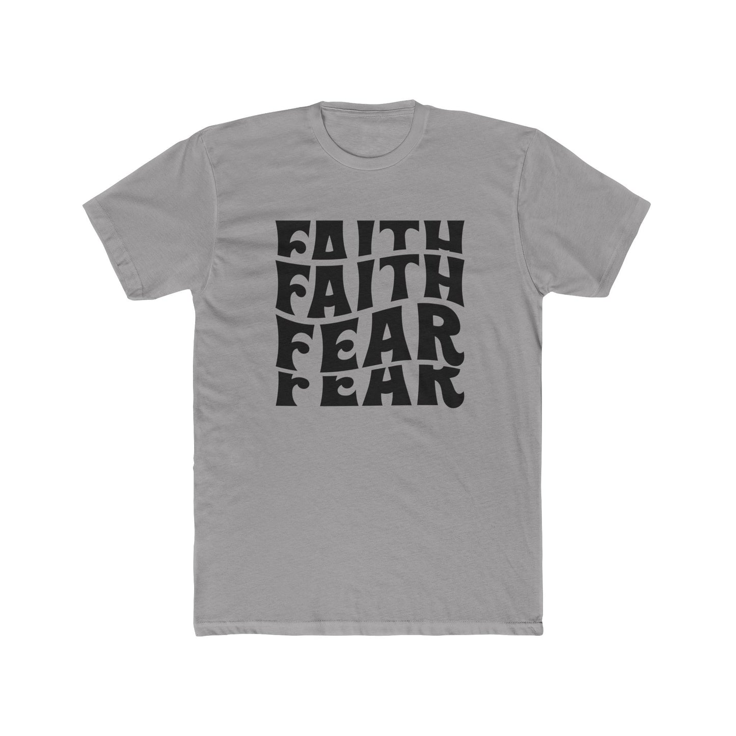 Faith Over Fear T‑Shirt — Bold Retro Typography Spiritual Tee