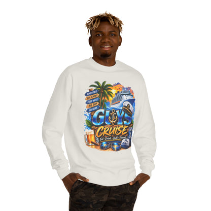 Guys Cruise Sweatshirt – Men’s Cruise Vacation Graphic Crewneck