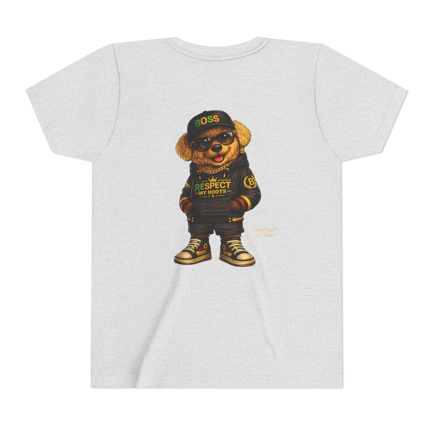 Kids Graphic Tee - 'Respect the Hustle' Teddy Bear Streetwear