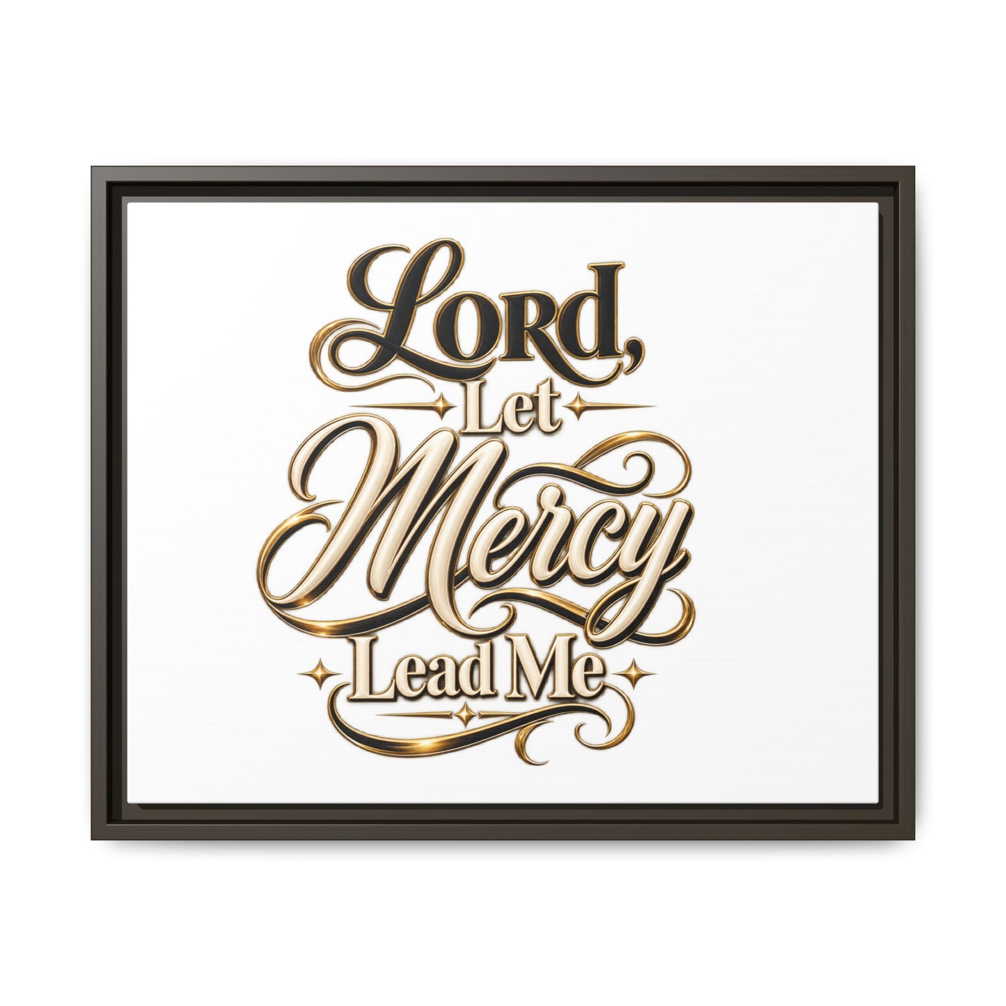 Framed Canvas Wall Art – "Lord, Let Mercy Lead Me" Inspirational Scripture Print