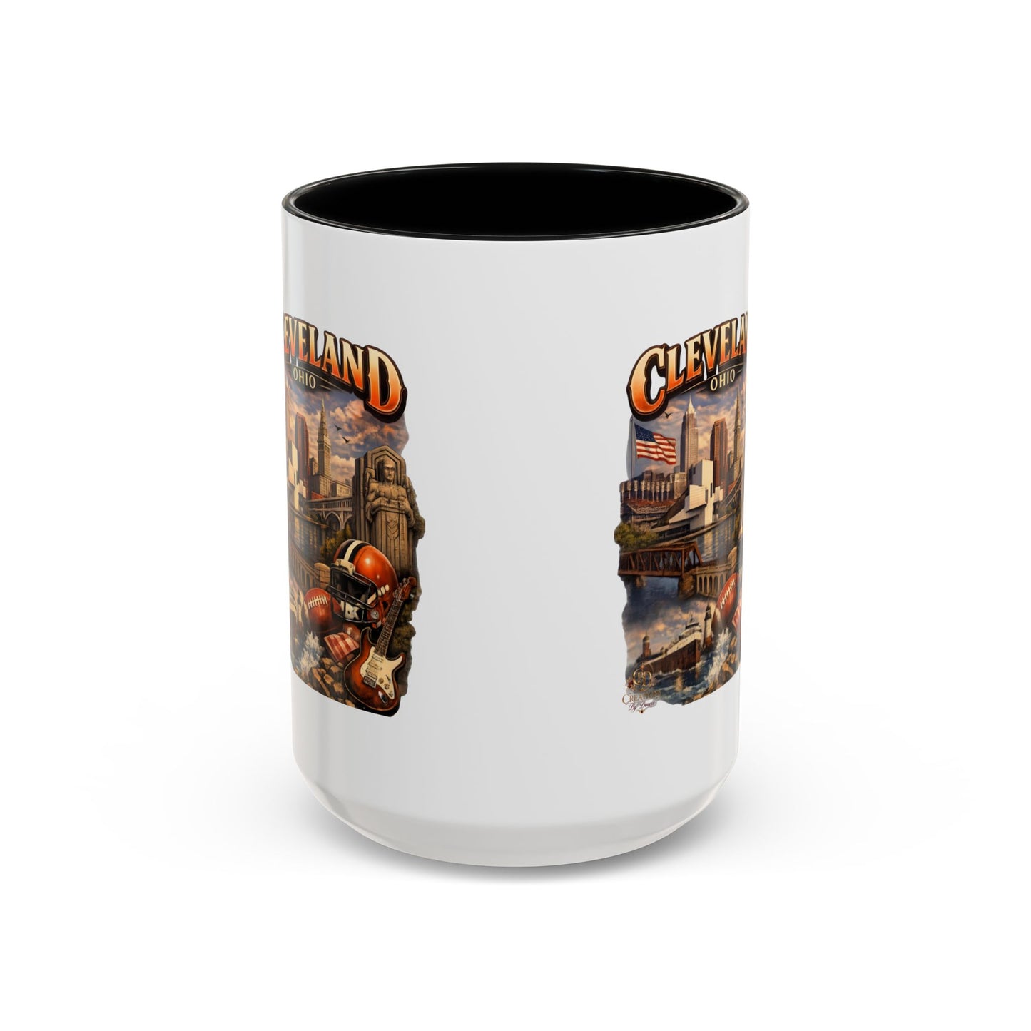 Cleveland Ohio Vintage Football Accent Coffee Mug (11/15oz)