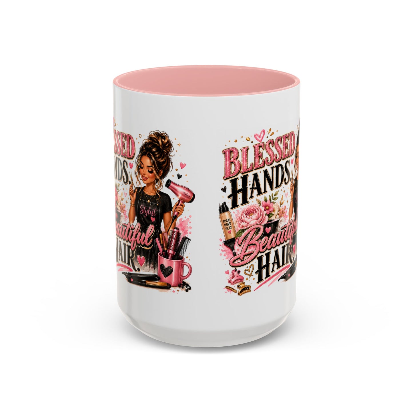 Blessed Hands Beautiful Hair Coffee Mug — Stylist Barber Hairdresser Gift