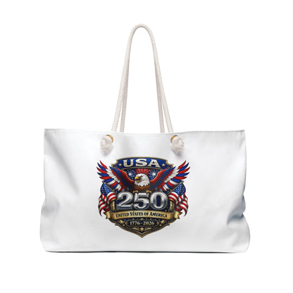 USA 250 Eagle Weekender Bag — Patriotic Travel Tote for 1776–2026 Celebrations