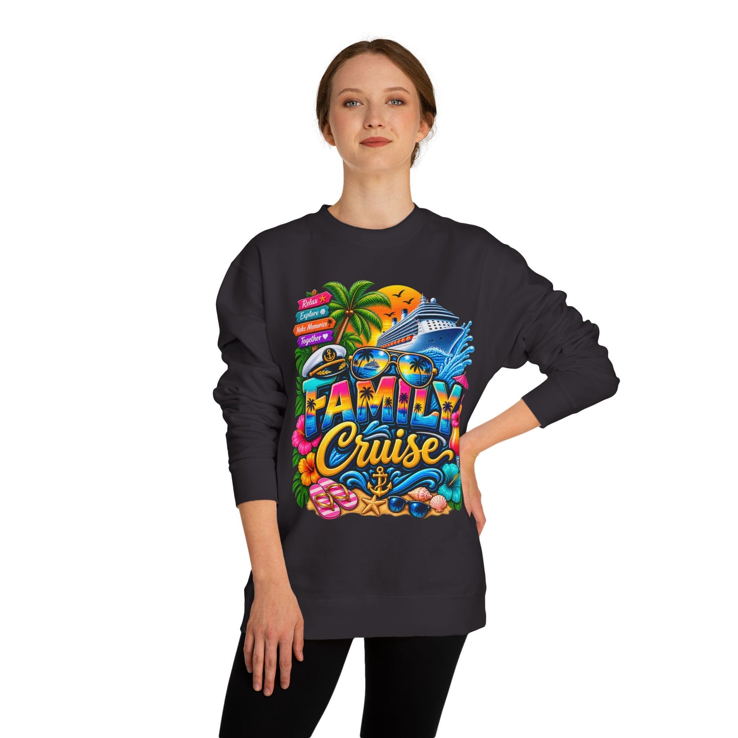 Crewneck Sweatshirt — Family Cruise Graphic Sweatshirt