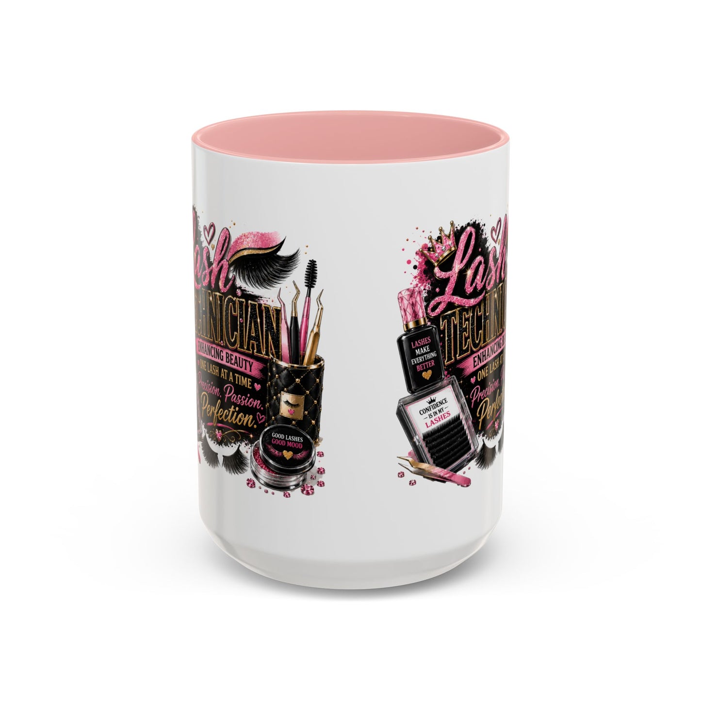 Lash Technician Coffee Mug – 'Enhancing Beauty One Lash at a Time' Accent Mug