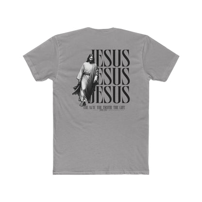 Jesus Repeat Graphic T-Shirt — "Jesus, Jesus, Jesus" Faith Tee