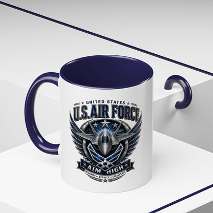 U.S. Air Force Aim High Accent Coffee Mug (11/15oz)