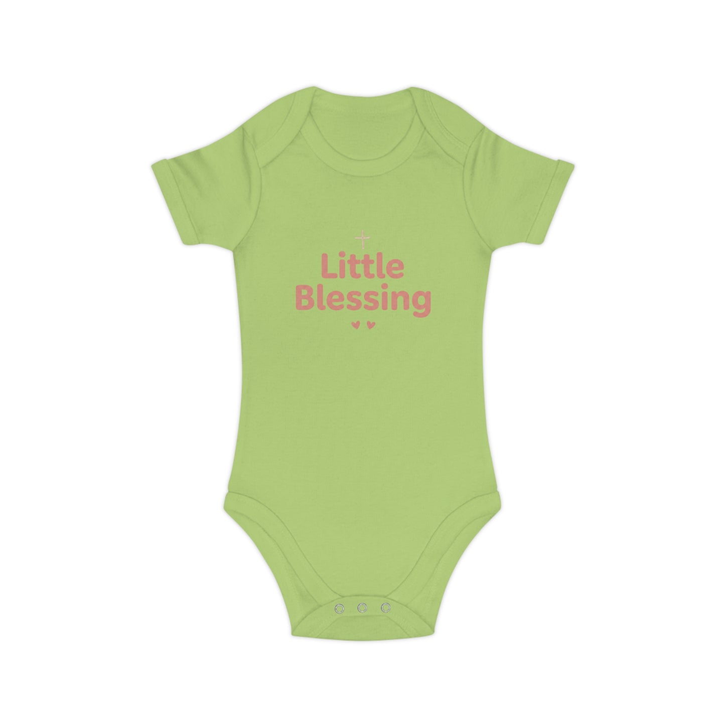 Baby Bodysuit - "Little Blessing" Combed Cotton Infant Onesie