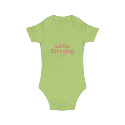 Baby Bodysuit - "Little Blessing" Combed Cotton Infant Onesie