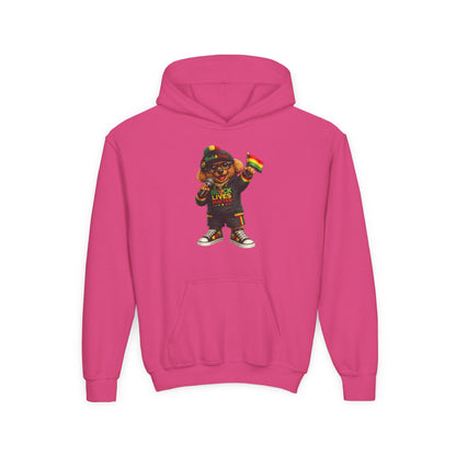 Youth Hoodie — Black Lives Matter Rasta Bear Kids Pullover