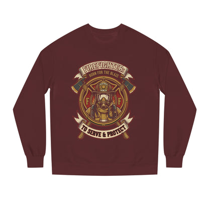 Firefighter Crest Crewneck Sweatshirt — 'To Serve & Protect' Tribute