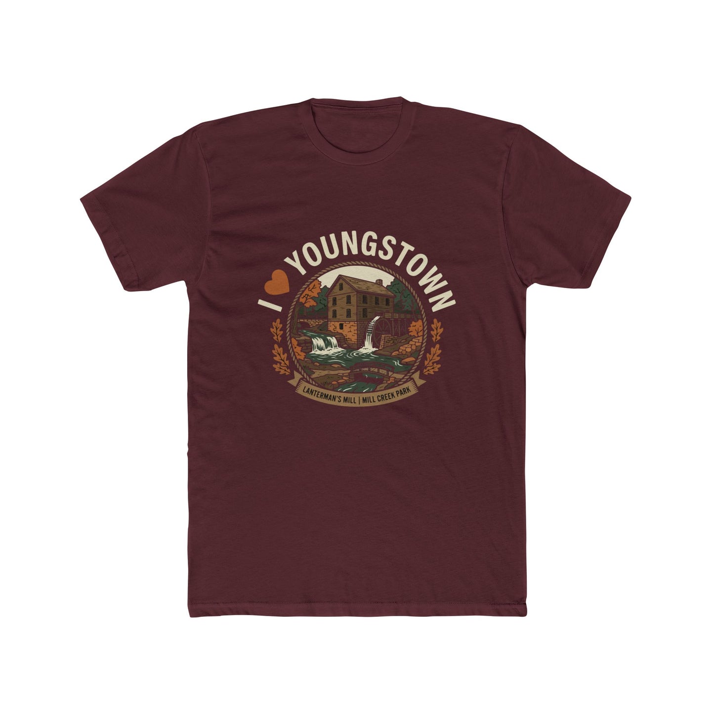 Youngstown Scenic Tee — Vintage Waterfall & Covered Bridge Graphic Shirt