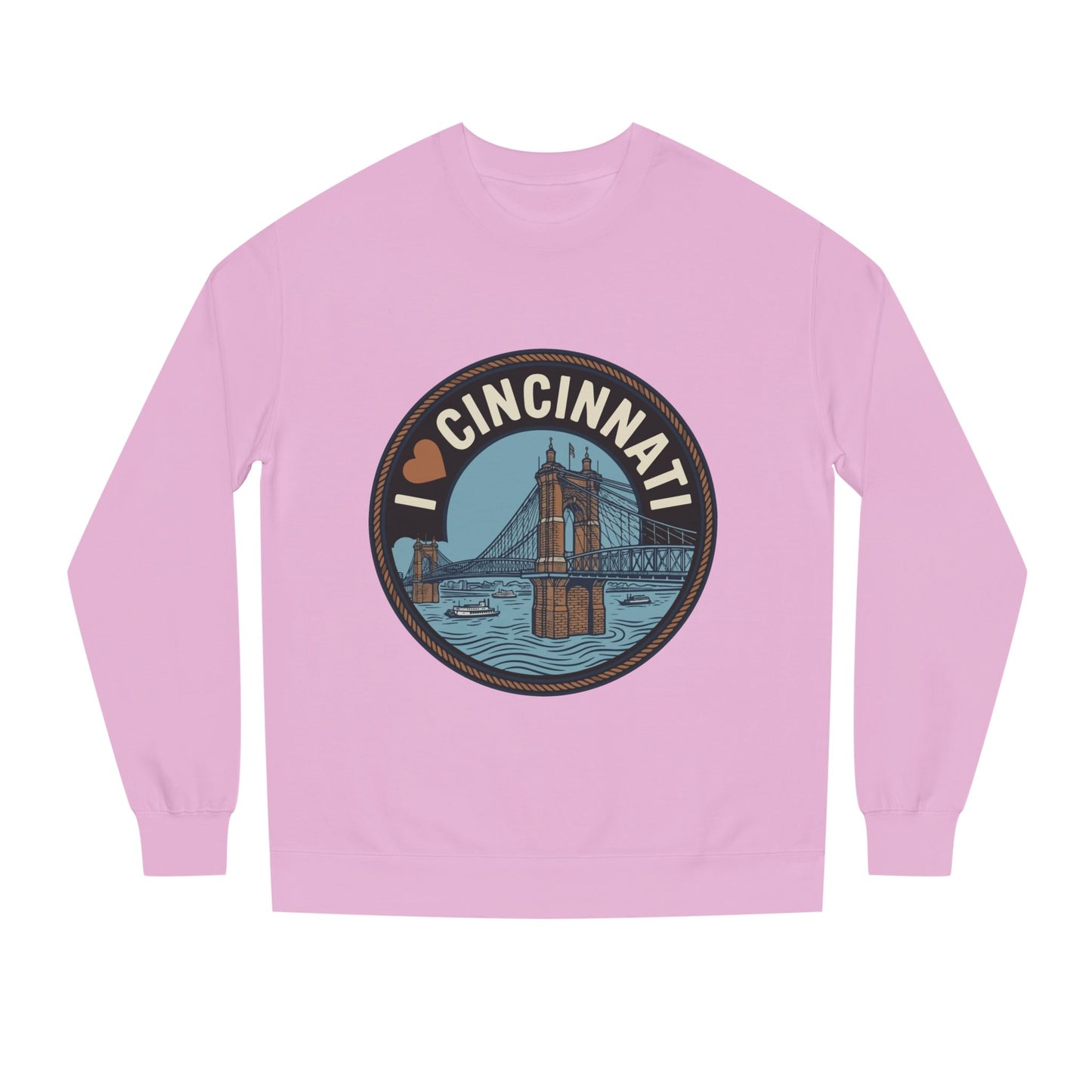 Cincinnati Bridge Crewneck Sweatshirt — I  Cincinnati Graphic