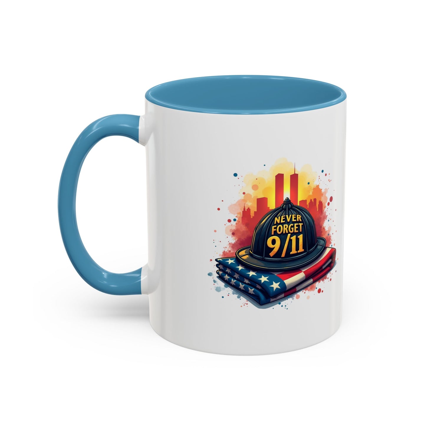 Never Forget 9/11 Memorial Accent Coffee Mug