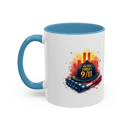 Never Forget 9/11 Memorial Accent Coffee Mug