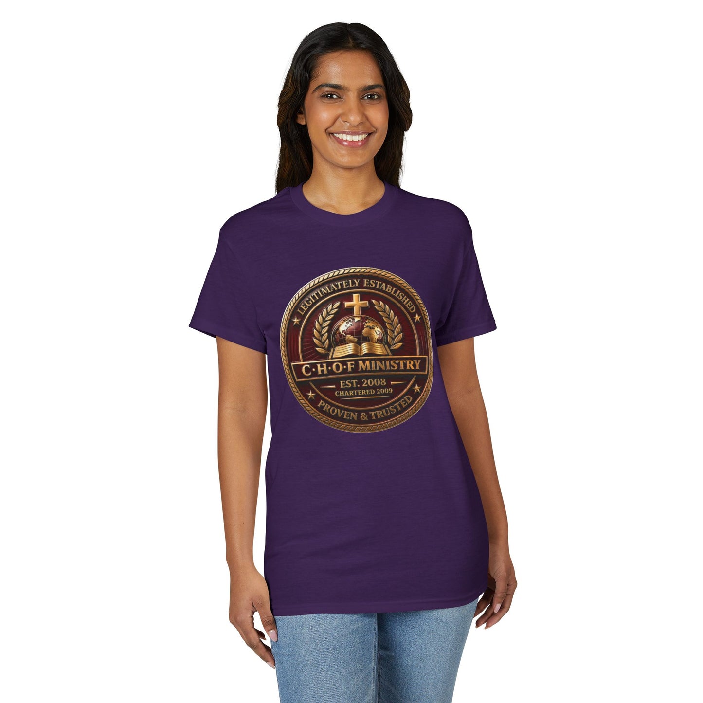 CHOF Ministry Logo T-Shirt — Established 2008 Christian Faith Tee