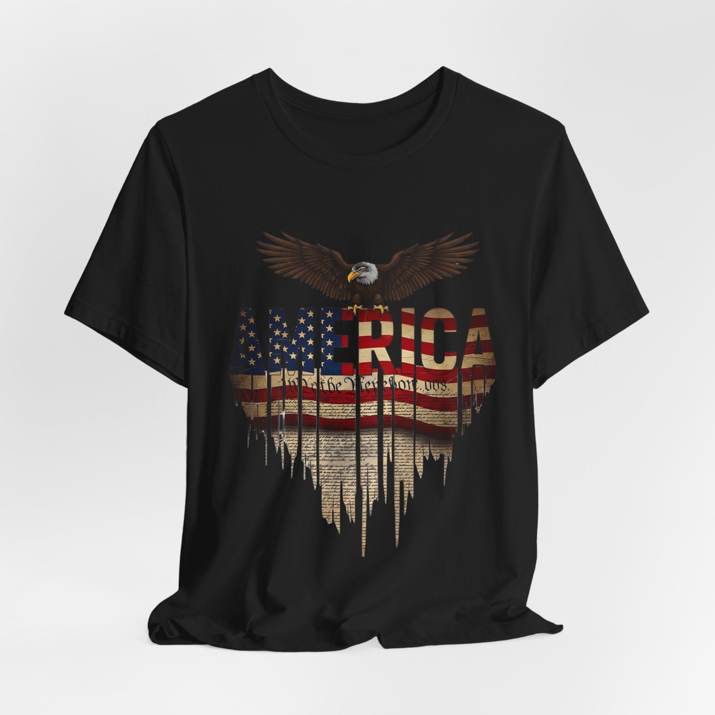 America Eagle Flag Graphic T‑Shirt — Patriotic USA Tee for 4th of July
