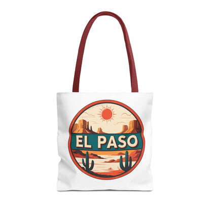 El Paso Desert Sunset Tote Bag — Vintage Southwestern Travel Canvas Tote
