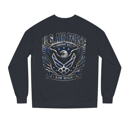 U.S. Air Force Crewneck Sweatshirt — "Above All, Aim High" Graphic