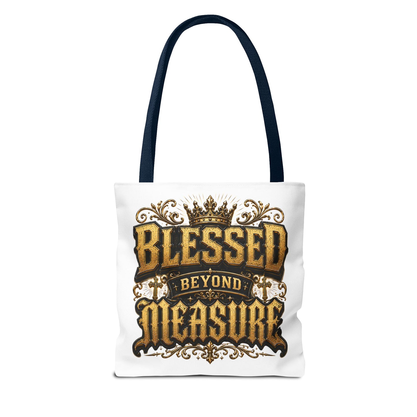 Blessed Beyond Measure Tote Bag — Inspirational Faith Canvas Tote