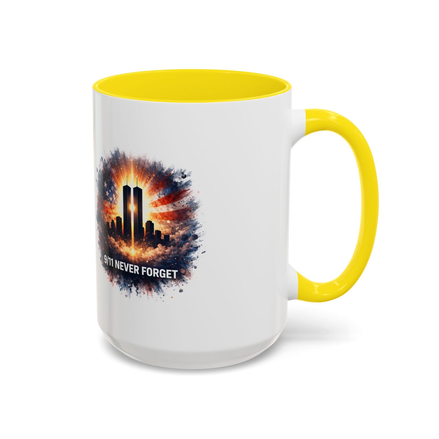 9/11 Never Forget Coffee Mug - Memorial Tribute Accent Mug (11/15oz)