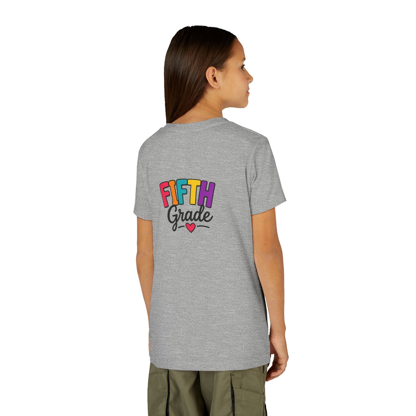 Fifth Grade Kids T‑Shirt – Colorful Back-to-School Tee with Heart