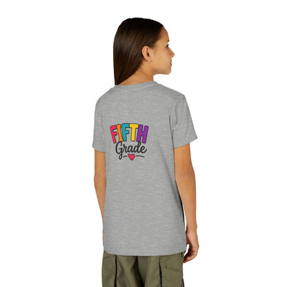 Fifth Grade Kids T‑Shirt – Colorful Back-to-School Tee with Heart