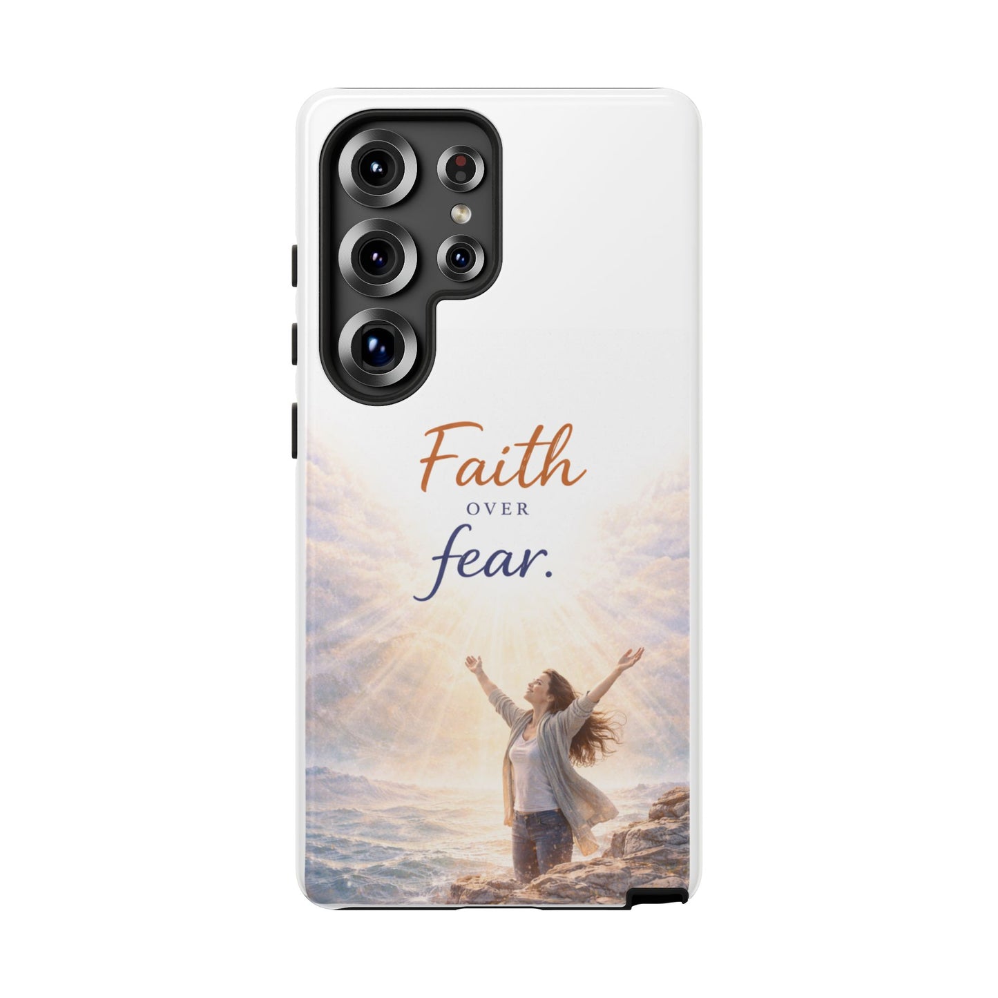 Faith Over Fear Phone Case — Inspirational Christian iPhone Cover