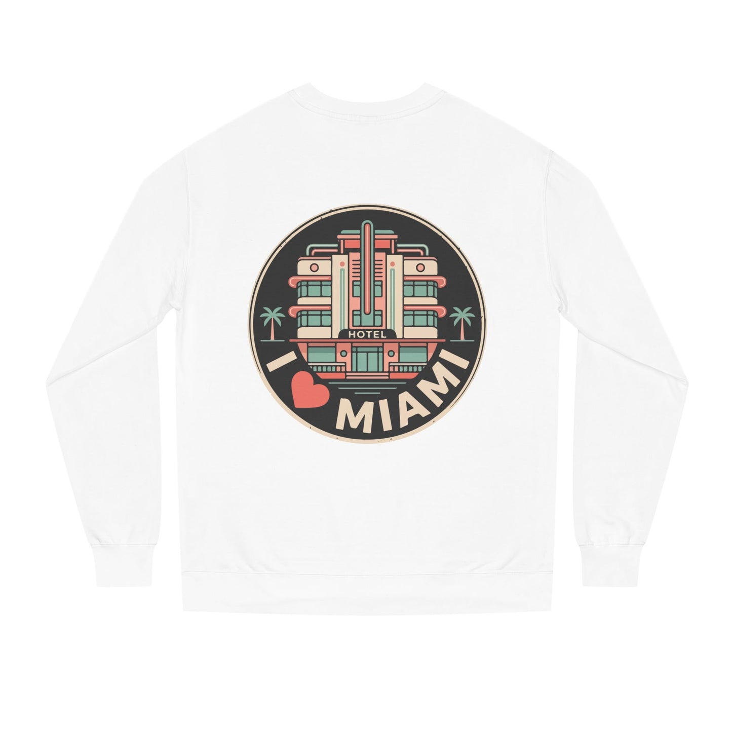 Miami Art Deco Sweatshirt — I Love Miami Vintage Hotel Crewneck