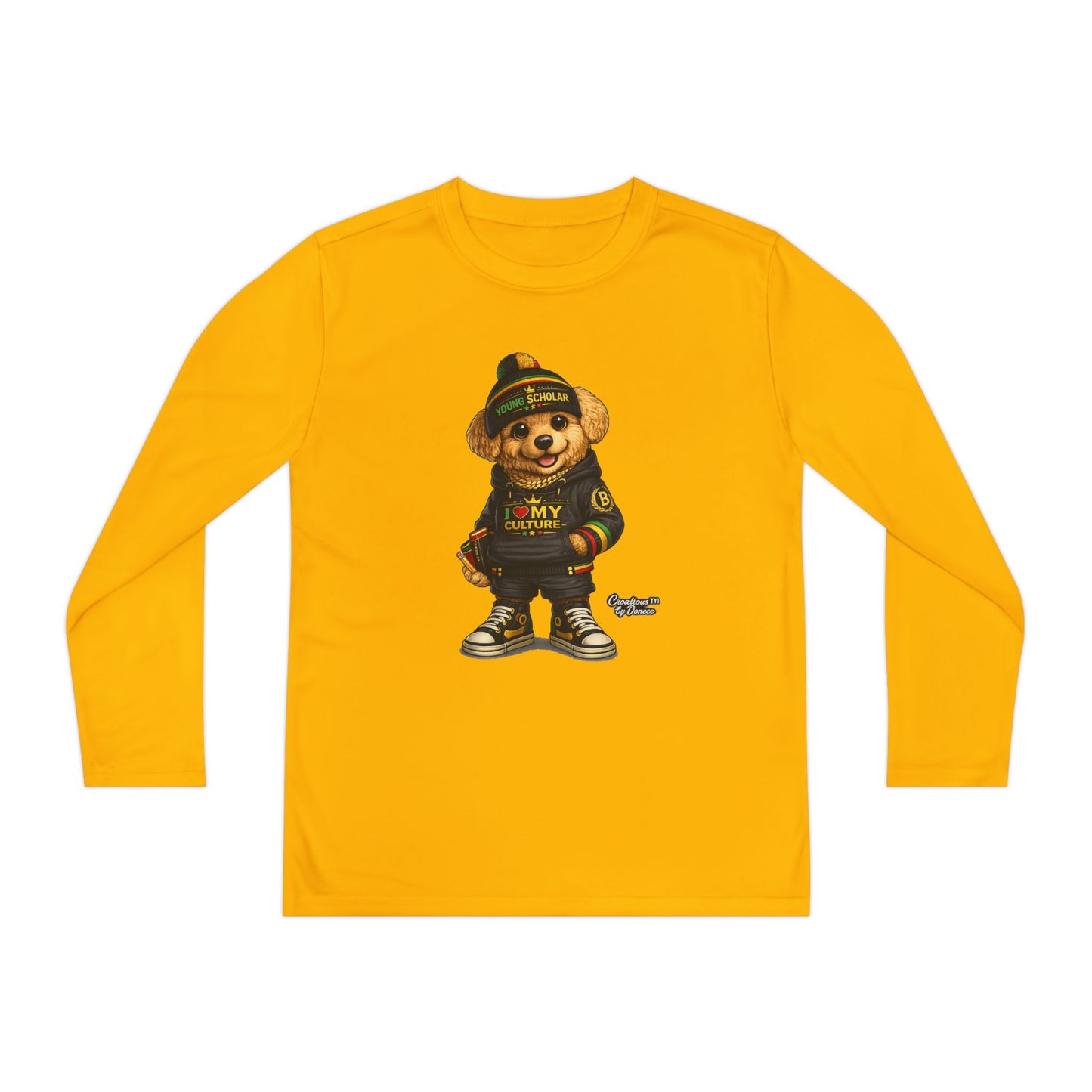Youth Long Sleeve Tee — Streetwear Teddy Bear Graphic