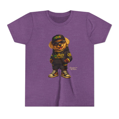 Kids Graphic Tee - 'Respect the Hustle' Teddy Bear Streetwear