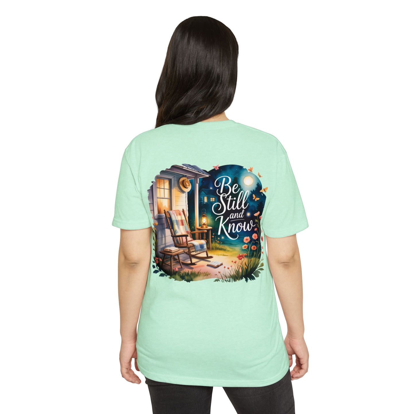 Be Still and Know T-Shirt — Cozy Porch & Moonlight Faith Tee