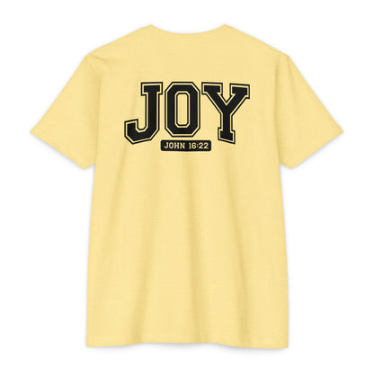 Joy T-Shirt – Christian Scripture John 16:22 College-Style Tee