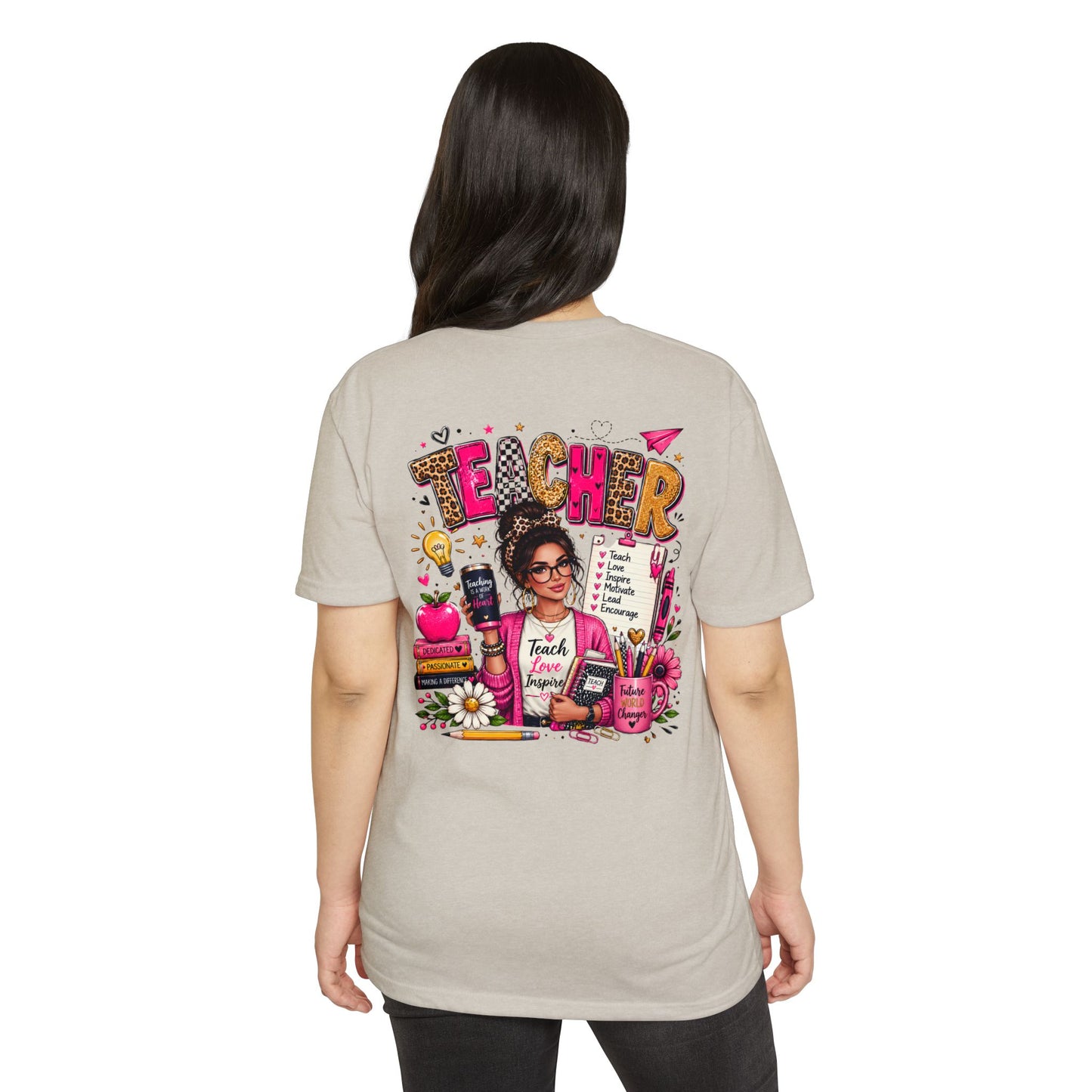 Teacher Graphic T-Shirt — Teach, Love, Inspire Design