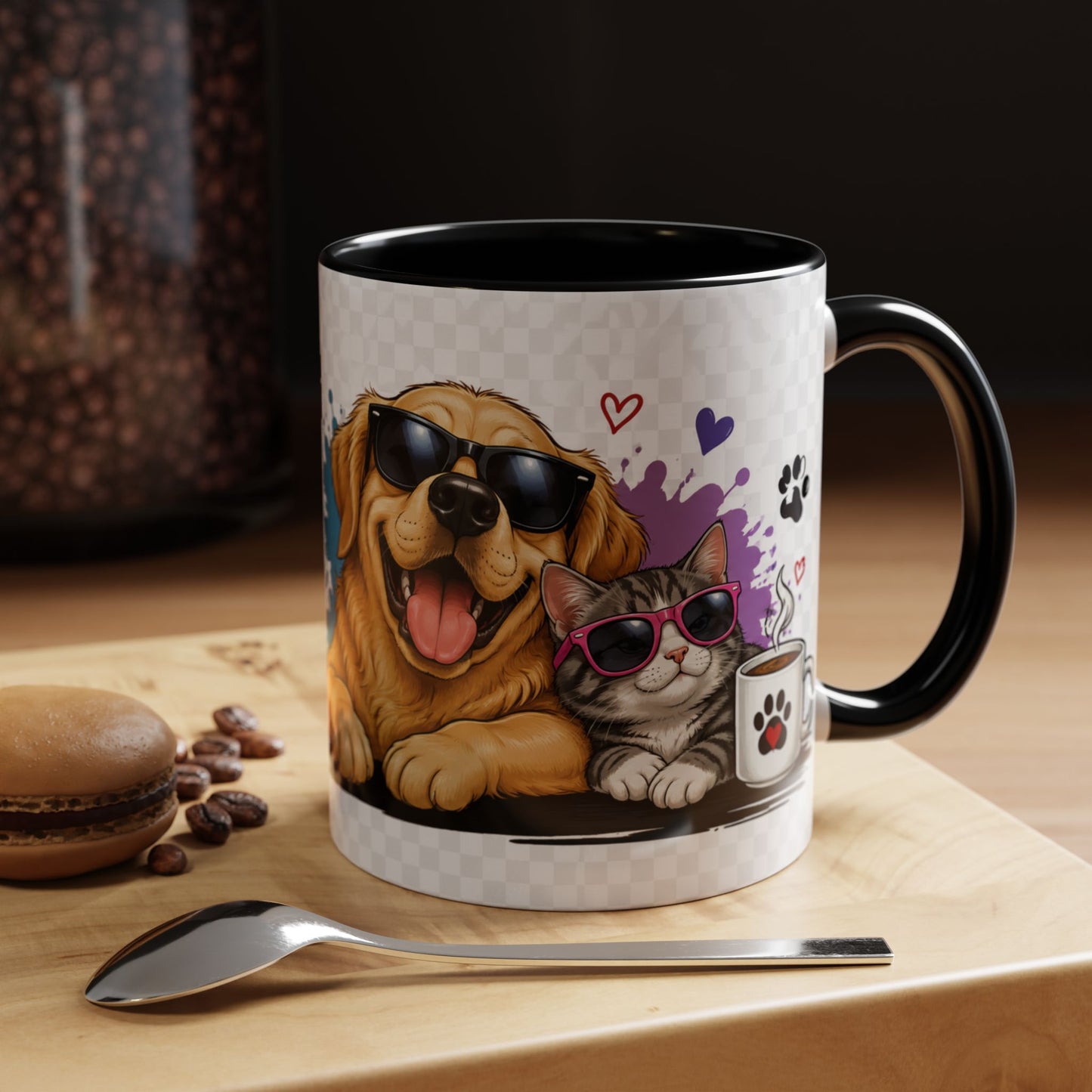 Dog and Cat Coffee Mug — 'This Is My Healer I'm A Cat' Cute Pet Lover Accent Mug (11/15oz)